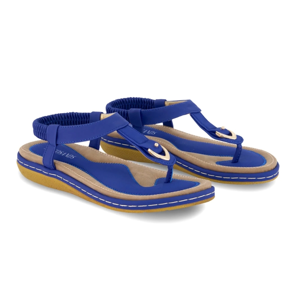 NEW SOCOSANDS Blue Slip-On Support Comfort Sandals Shoes Size 11 Women's